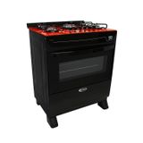 Fogão a Gás Verita Gourmet 5 Bocas, Mesa de Vidro Preto