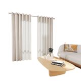 Cortina Quarto E Sala 300 X 180 Cm Havana Bege