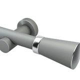 Kit Completo Varão Jade 28mm 3 Metros Com 2 Emendas - Quarto Ou Sala Aço