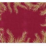 Kit 2 Jogo Americano Natal E Dourado 47x33cm Vermelho
