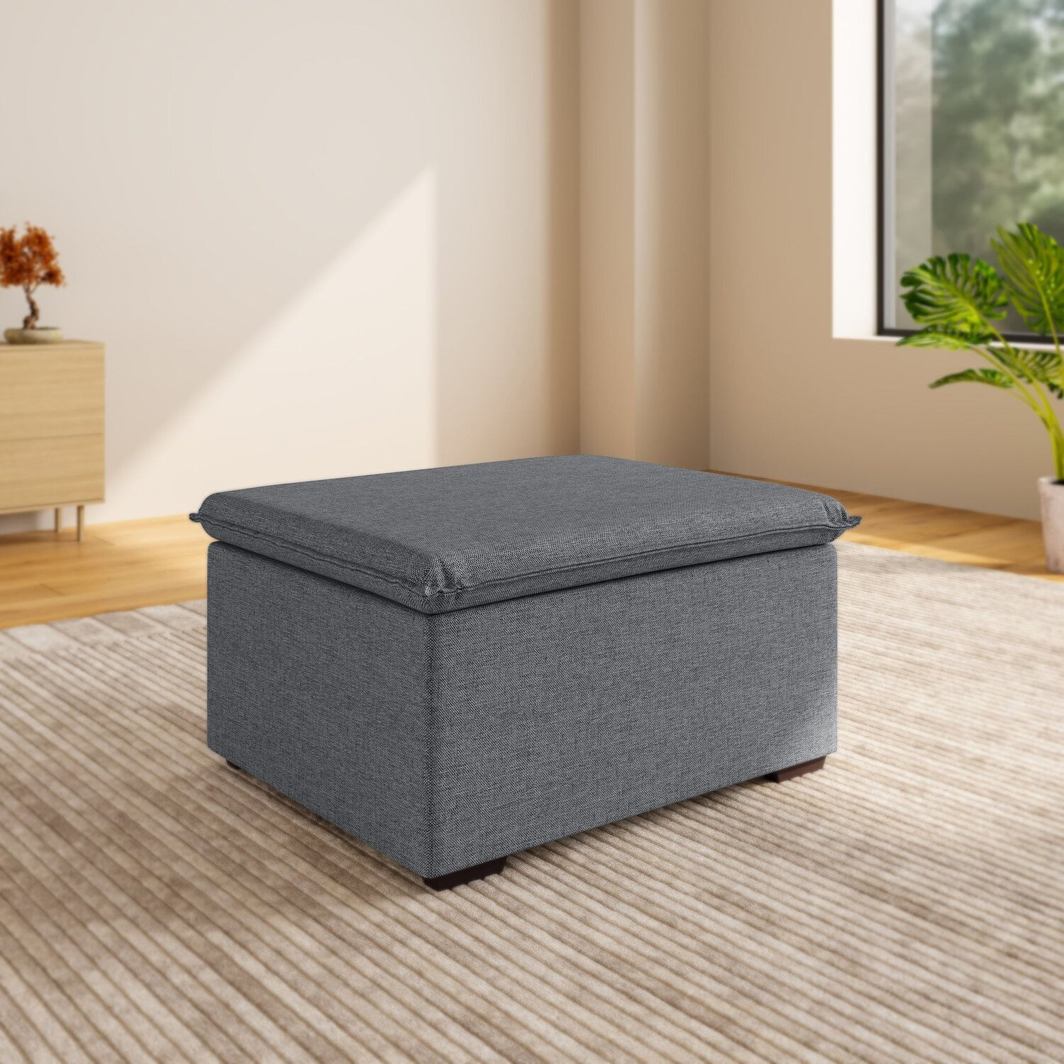 Sofá Modular Puff 70cm Zen Cabecasa Madeiramadeira Grafite