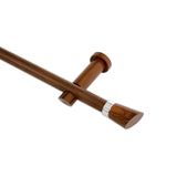 Kit Varão Completo Alemão Plus 28mm 2 Metros Com Emenda - Quarto Ou Sala Jatoba