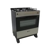 Fogão A Gás Veritá Gourmet 5 Bocas Kromanox Mesa De Vidro Kromanox