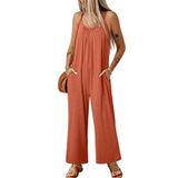 Macacão Happy Sailed Boho Para Mulheres, Laranja De Verão, Tamanho L