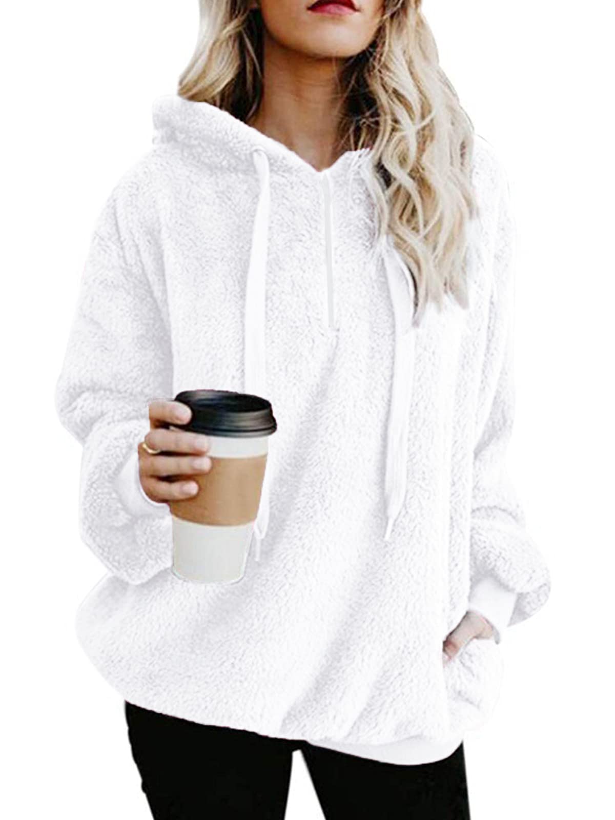 Moletom Com Capuz Century Star Fleece Sherpa Para Mulheres