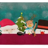 Kit 2 Jogo Americano Natalino Papai Noel 47x33cm Verde/vermelho