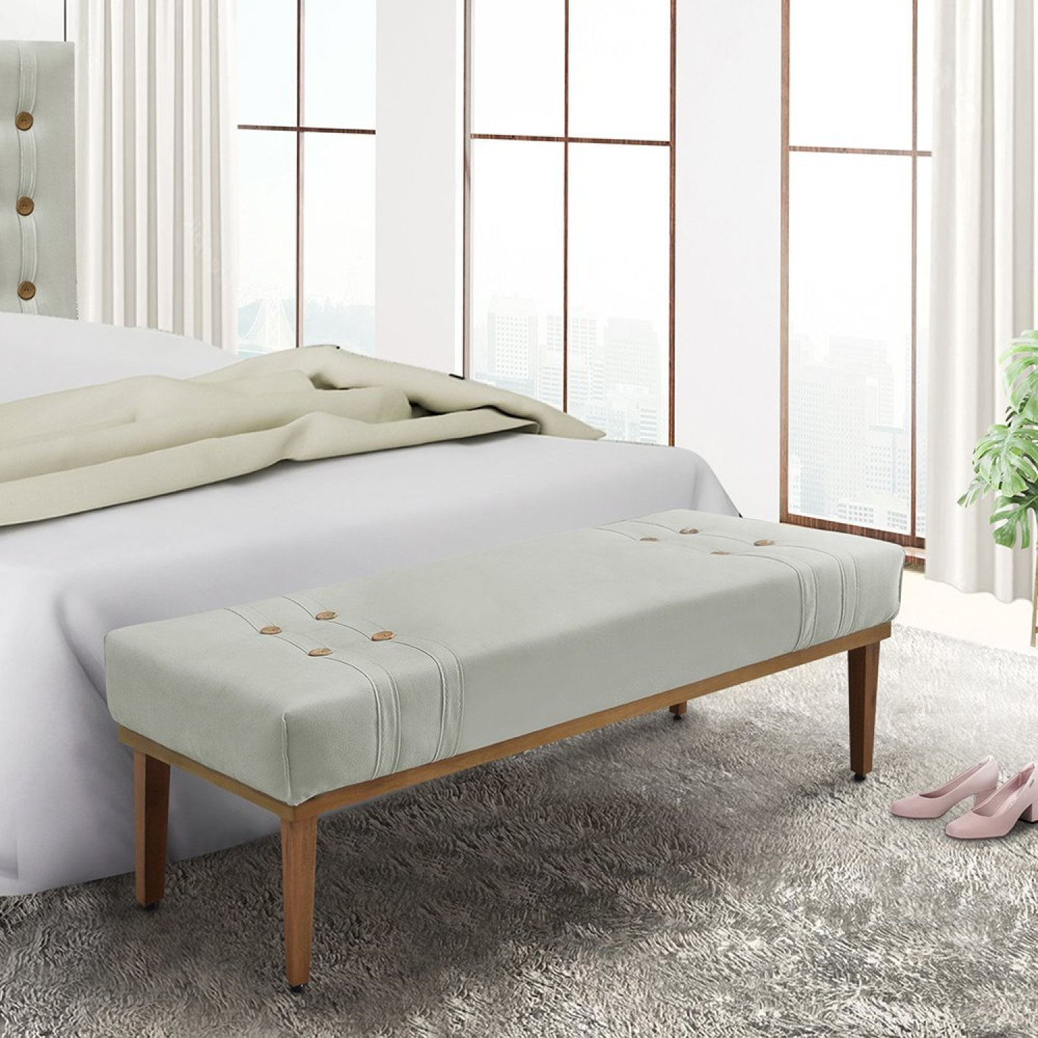 Calçadeira Recamier Casal Gênova Spezzia Decor Prata