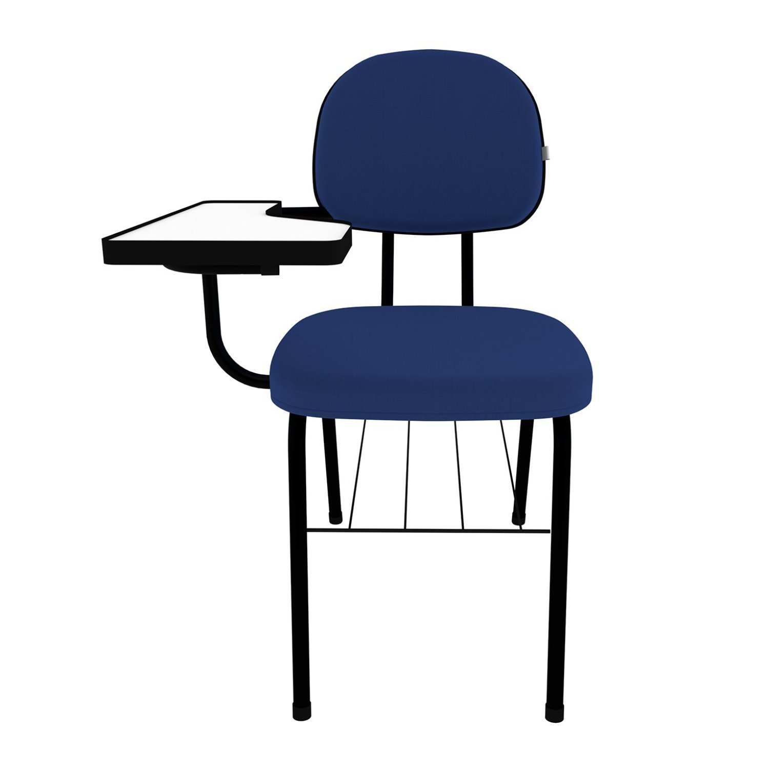 Cadeira Universitária Com Prancheta E Porta Livros Ecoflex Azul