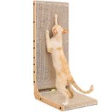 Arranhador De Gato De Papelão Eheyciga Em Forma De L 81 Cm Com Brinquedo De Bola