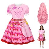 Vestido De Fantasia Noxozoqm Girls Rise Red Princess 130 Cm