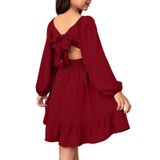 Vestido De Manga Comprida Para Meninas Da Bolívia, Tamanho 8-9 Anos, Cor De Vinho
