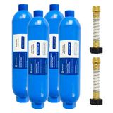 Filtro De Água Hourleey Rv Inline Com Protetor De Mangueira, Pacote Com 4