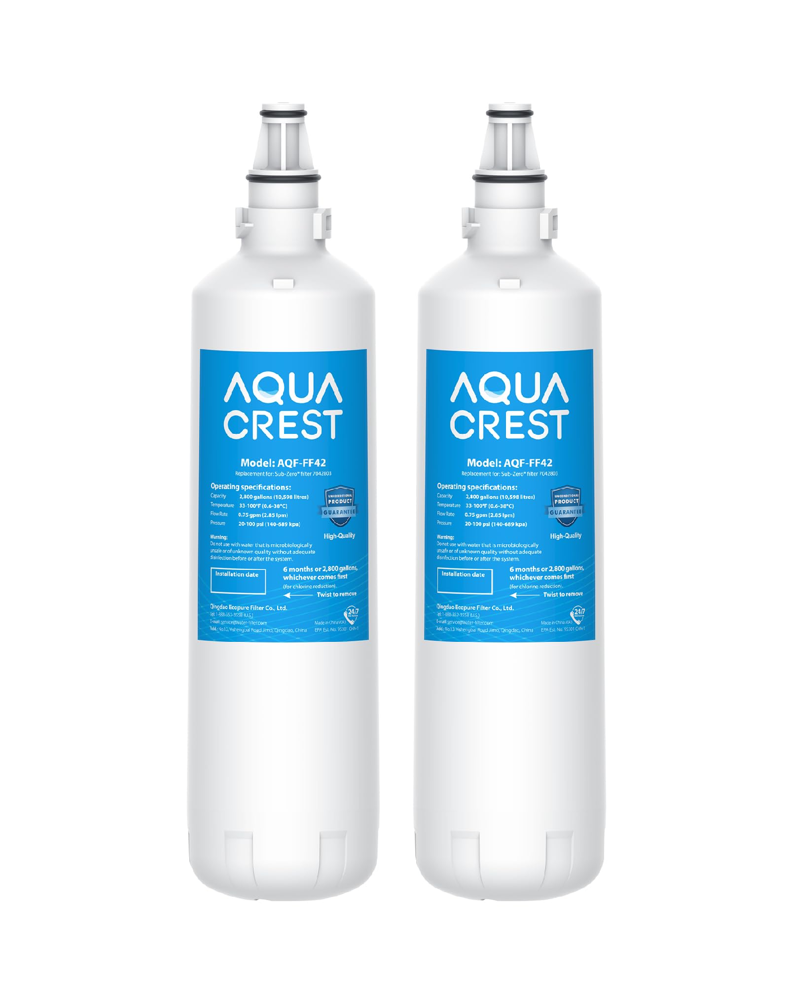 Filtro De Água Aqua Crest 7012333/7042803 Para Sub-zero 7012333/7042803