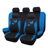Conjunto Completo De Capas De Assento De Carro Flying Banner Butterfly Fashion Blue