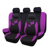Capas De Assento De Carro Flying Banner Butterfly Purple Poliéster
