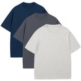 Camiseta Snowelve De Algodão Pesado, Gola Redonda, Modelagem Solta