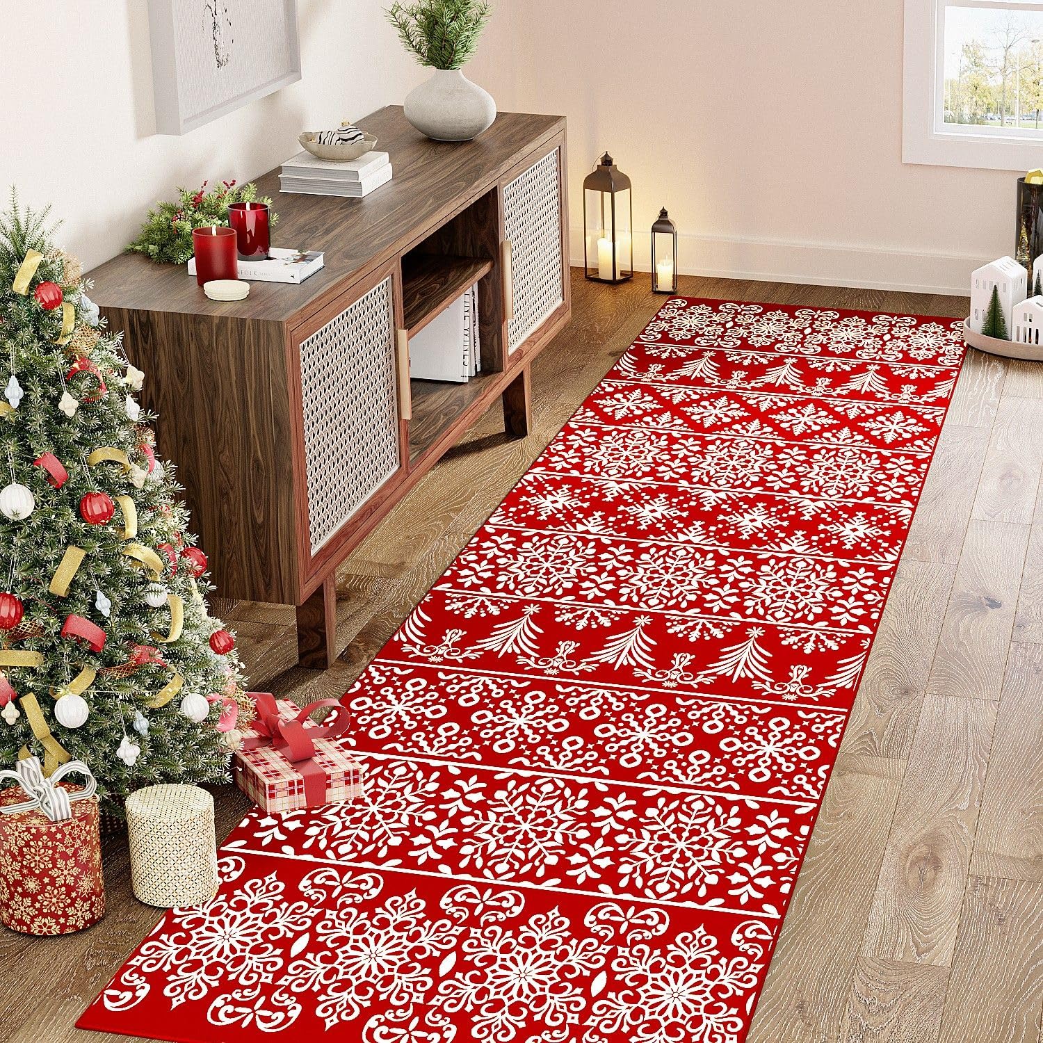 Runner Rug Tapete De Corredor De Natal Purecozy Red 60x180cm