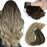 Fita Adesiva Em Extensões De Cabelo Sunny Hair Ombre Real Human Hair