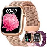 Rastreador De Fitness Android Smartwatch Haloboom Para Mulheres Dourado