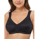 Sutiã Wingslove, Cobertura Total, Não Acolchoado, Minimizador 46g, Preto