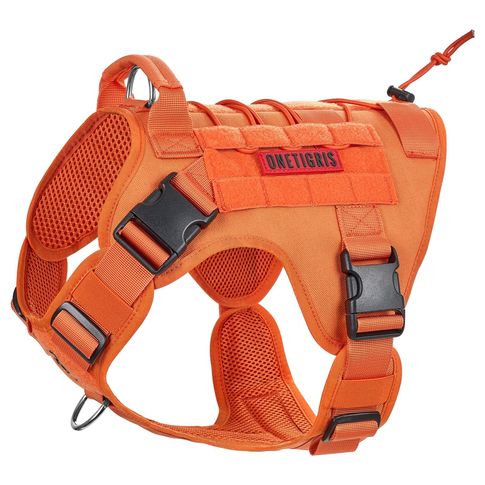 Colete De Arnês Para Cães Onetigris Tactical No-pull Orange Tamanho M