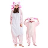 Pijama Onesie Deley Unissex Rosa Axolotl Para Adultos