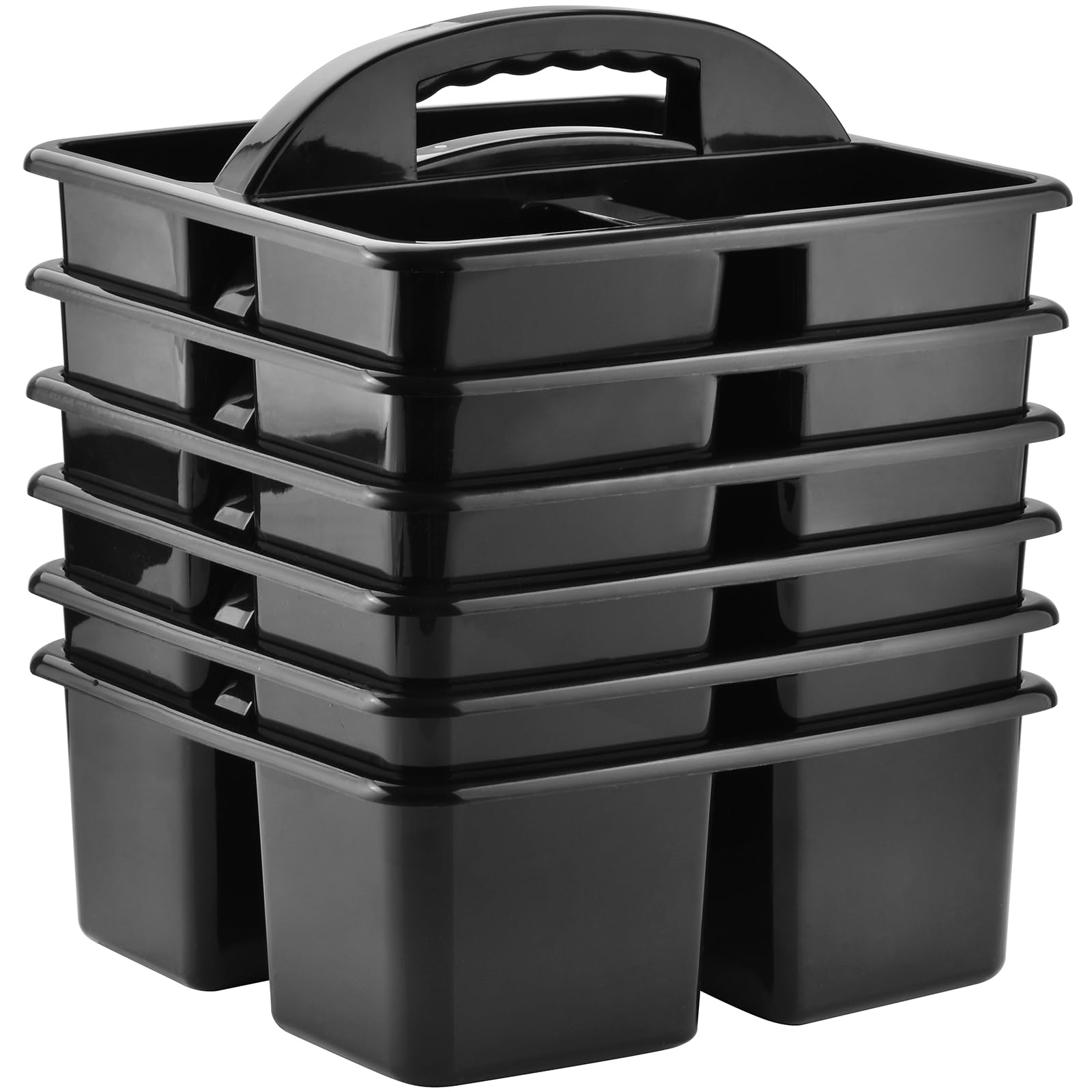 Organizador Storage Caddy Alink, Pacote Com 6 E 3 Compartimentos - Preto