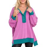Moletom Feminino Alvaq, Moda Grande, 2024, Roxo, S