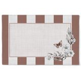 Kit 2 Jogo Americano Floral Com Hidrorrepelência 48x31cm Floral Rose