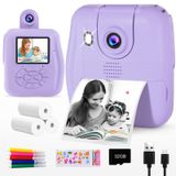 Câmera De Impressão Instantânea Gktz Kids 1080p Hd Com Cartão E Papel De 32 Gb