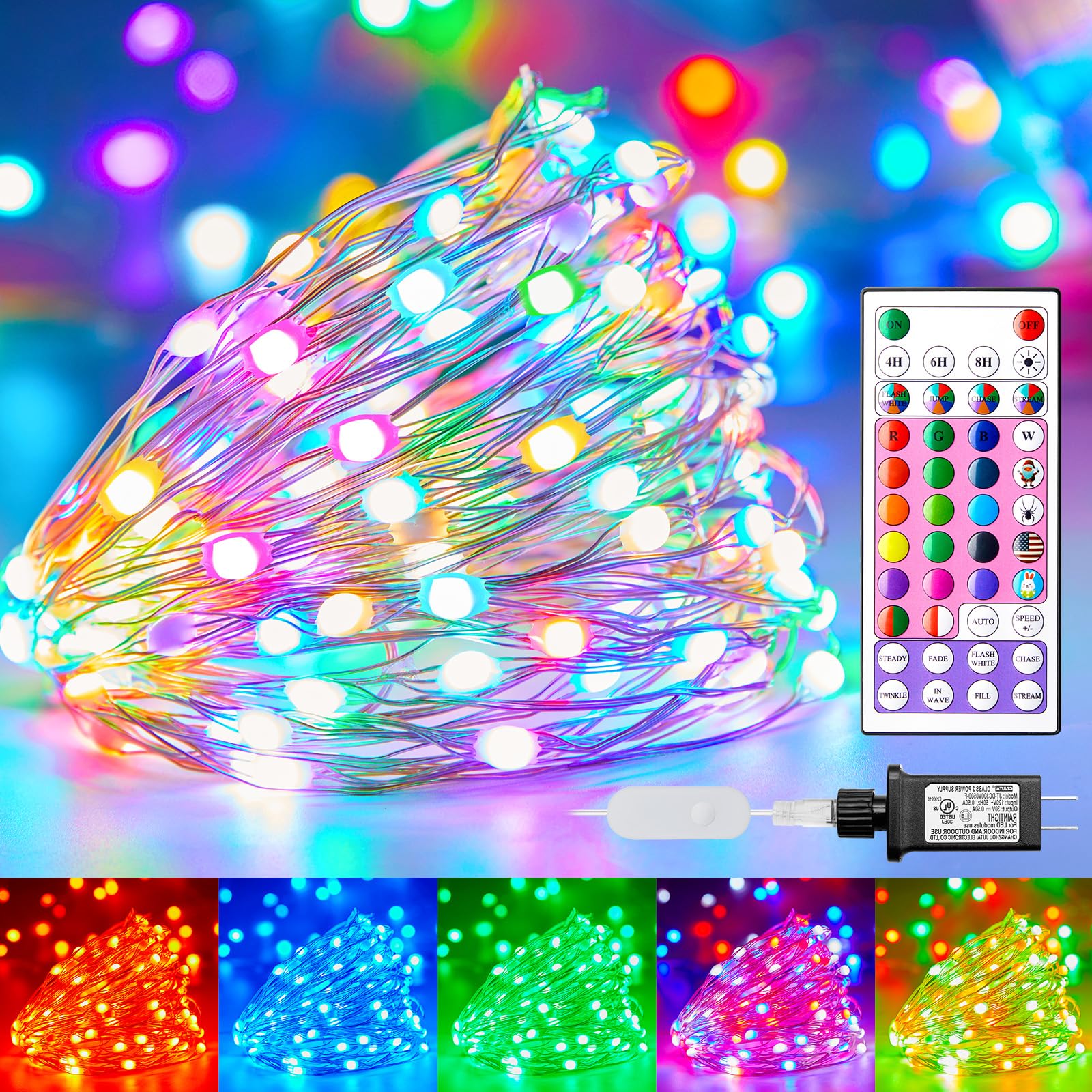 Fairy Lights Minetom Color Changing 22 Cores 20m 200 Led