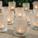 Castiçais Votivos Tririte Clear Glass, Conjunto De 36