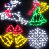 Decorações De Natal Trwymz Window Silhouette Lights X4