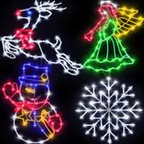 Decorações De Natal Pytopkto Window Silhouette Lights
