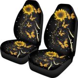 Capas De Assento De Carro Instantarts Starry Sunflower Butterfly X2