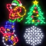 Decorações De Natal Trwymz Window Silhouette Lights X4