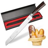 Faca De Pão Imarku Alemã De Aço Inoxidável De Alto Carbono 25cm