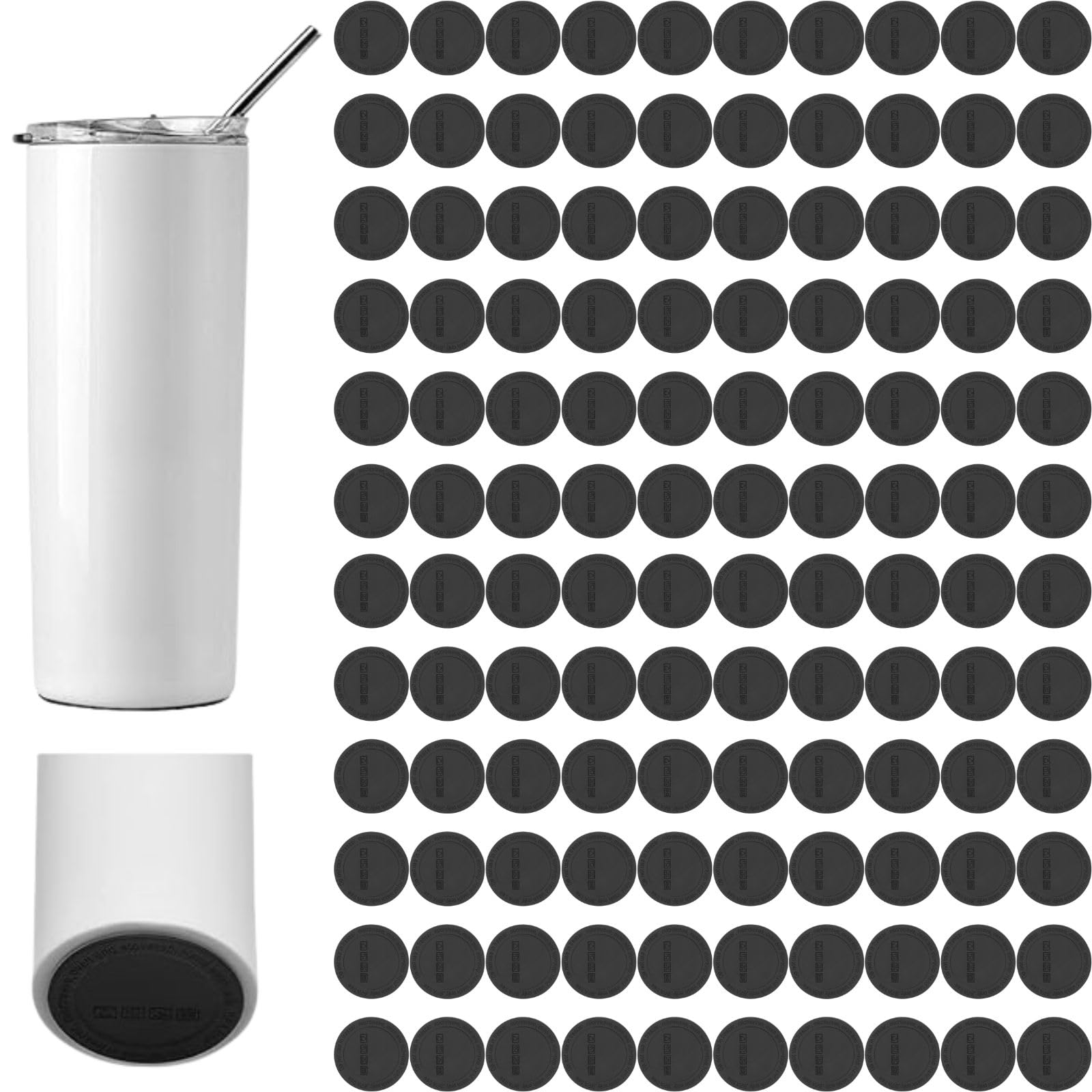 Fundos De Borracha Para Copos De Sublimação Zhgaog (120 Unidades)