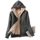 Moletom Com Capuz, Casaco Feminino Yeokou, Forrado Em Sherpa