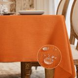 Toalha De Mesa Balcony &amp; Falcon Retangular Lavável 145x300cm Laranja