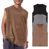 Camisetas Regatas Masculinas De Algodão Sem Mangas Keepshowing Loose Fit