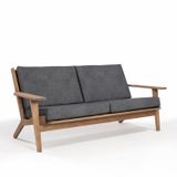 Sofá 3 Lugares Lótus Acquablock Stain Castanho/preto