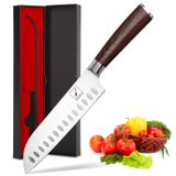 Faca Imarku Santoku De Cozinha De 7 Polegadas Em Aço Inoxidável Alemão
