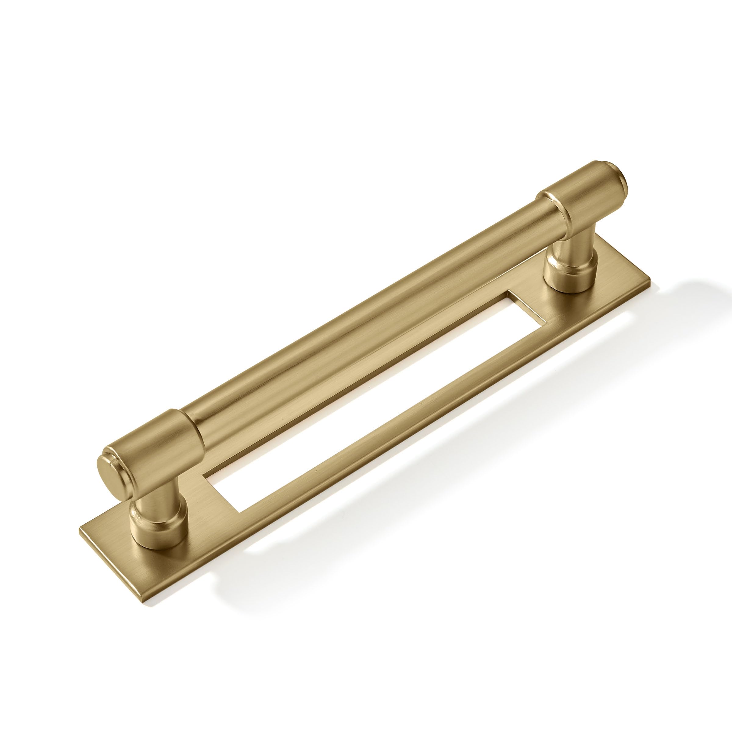 Cabinet Pull Backplate Khtumeware Brushed Gold 128 Mm