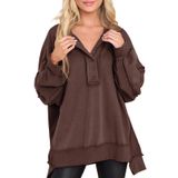 Moletom Feminino Alvaq De Tamanho Grande Para Café De Inverno, Moda 2024