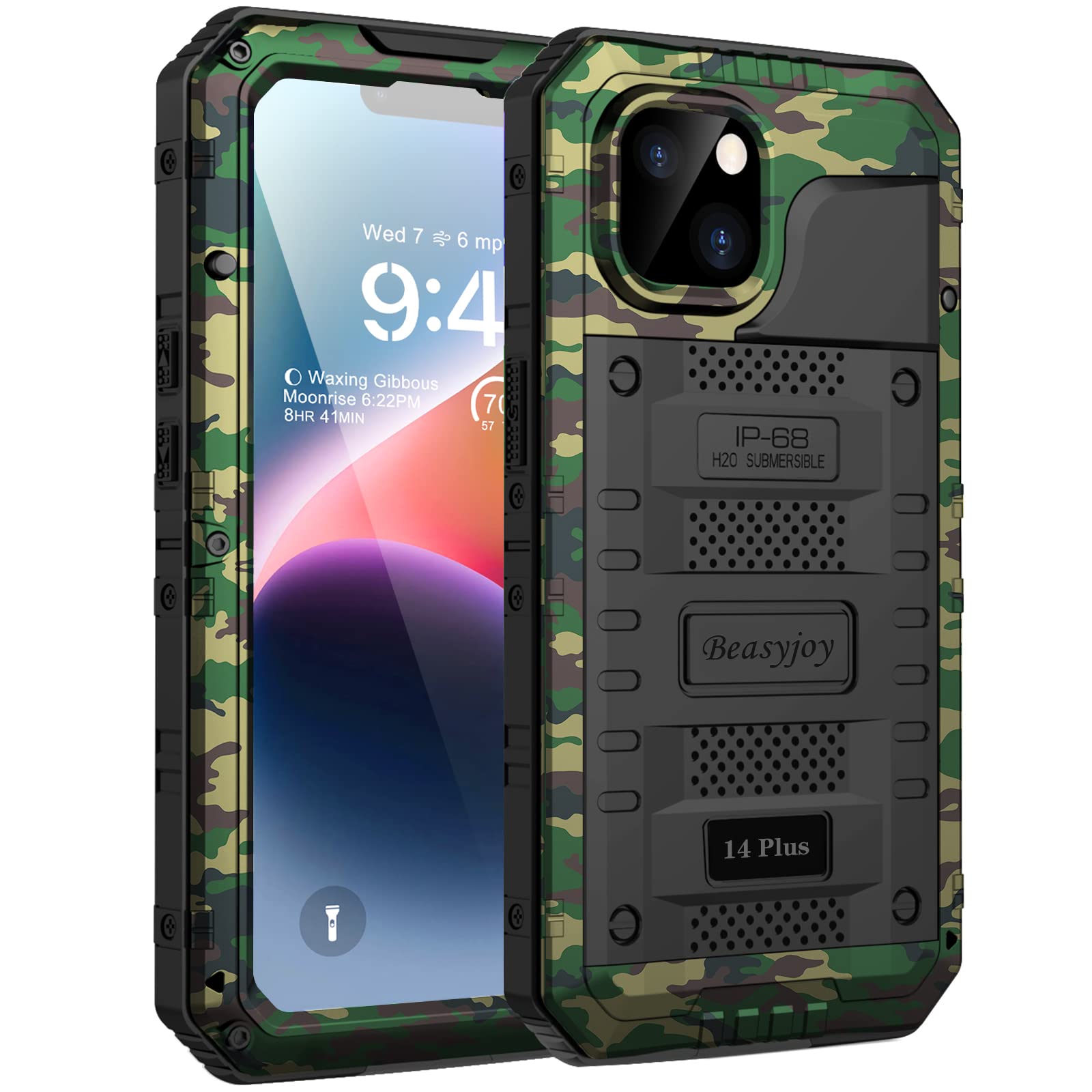 Capa De Telefone Beasyjoy Para Iphone 14 Plus À Prova D'água Camo