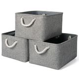 Caixas De Armazenamento Thewarmhome Fabric, 3 Peças Para Organizar Prateleiras