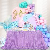 Toalha De Mesa Queendream Lavender Mermaid Party 229x229cm Sequin