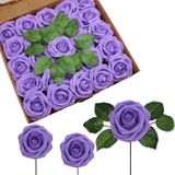 Flores Artificiais Joylex Realistic Roses Purple 100 Unidades