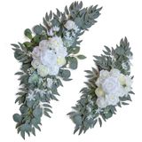 Flores Em Arco De Casamento Ponatia Artificial Branca (pacote Com 2)